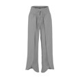 thumbnail image 5 of Women's Gaucho Pants Wide Leg High Waisted Sweatpants Soft Cute Joggers Flowy Vacation Pant 2026, Gray L, 5 of 7
