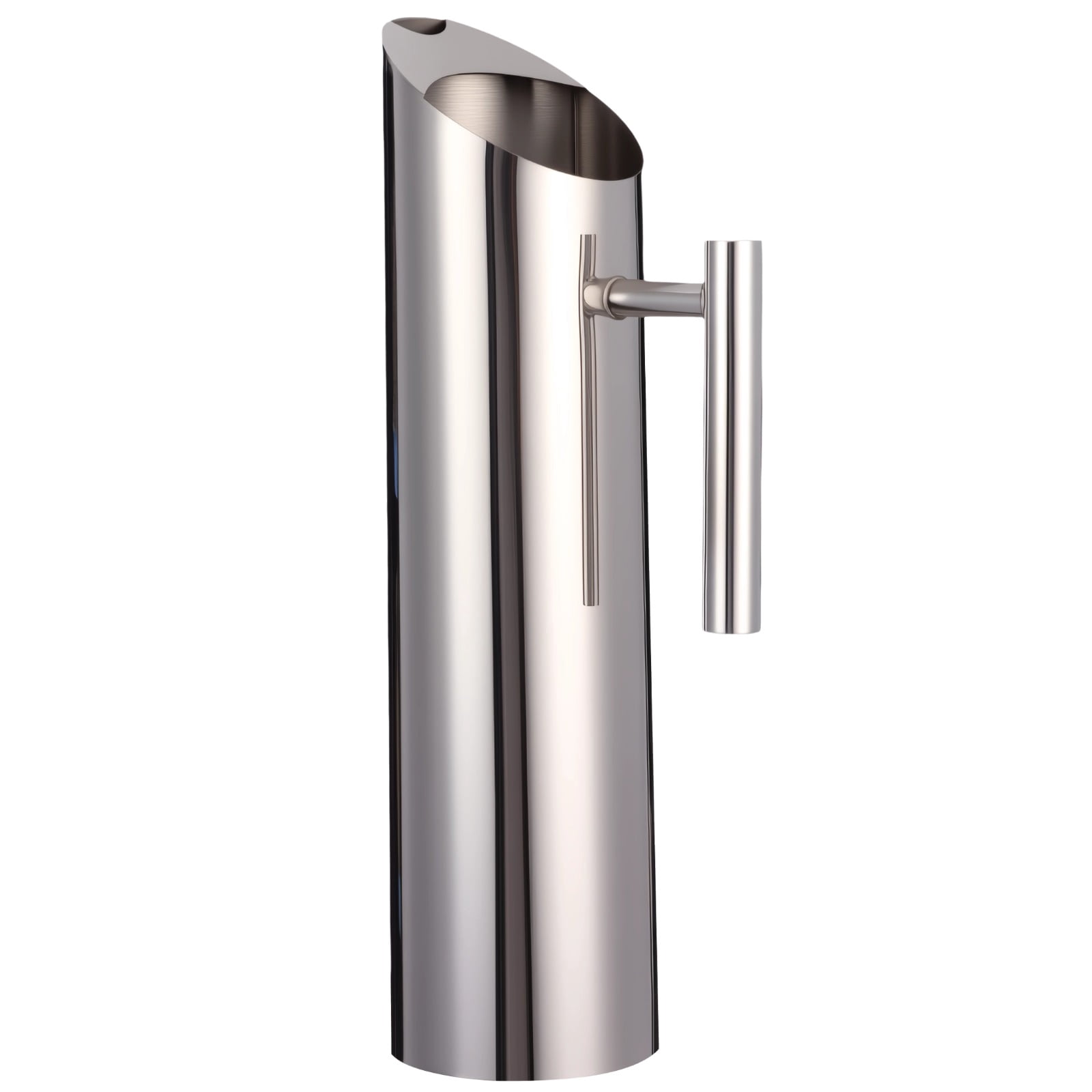 2L Stainless Steel Water Pitcher with Spout Guard and Handle, Large Capacity Modern Metal Jug for Hot/Cold Drinks, Sleek Silver Beverage Container for Parties, Restaurants, Bars