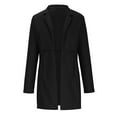 thumbnail image 4 of Dealovy Womens Trench Coat Mid-Length Coats Open Front Cardigan Casual Tweed Jackets Fleece Winter Clothes, 4 of 6