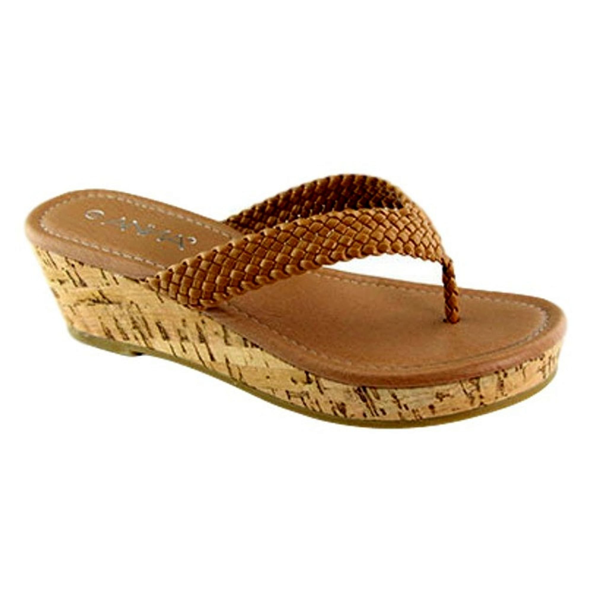girls tan wedges