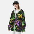 thumbnail image 5 of Kll Mardi Gras6 Print Men'S Women’s Upf 50+ Sun Protection Outdoor Hoodie Jacket Long Sleeve Fishing Hiking Performance Shirt- Small, 5 of 8