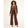 thumbnail image 3 of Sofia by Sofia Vergara Women's and Women's Plus Size Single Breasted Velvet Blazer, Sizes XS-4X, 3 of 4