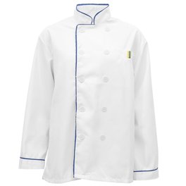 Veste De Chef Unisexe – Manches Longues, Boutons Rouges, Tissu Viscose/Polyester, Pour Homme Et Femme, Cuisine Hôtel