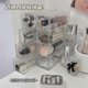 thumbnail image 2 of Makeup brush and contact lens storage box desktop transparent drawer storage box lipstick cosmetics jewelry plastic organizer box 4 grids [24.5*17.5*6, 2 of 4