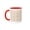 Red/White, variant on 3drose, Modern Faux Copper Triangle Geo Pattern, 11oz Two-tone Red Mug