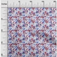 thumbnail image 2 of oneOone Georgette Viscose Medium Blue Fabric Abstract Floral Sewing Craft Projects Fabric Prints By Yard 42 Inch Wide, 2 of 4