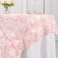 thumbnail image 2 of Efavormart 3D Rosette Square Tablecloth Overlay 72"x72"- Rose Gold Square Tablecloth Cover For Wedding Party Event Banquet, 2 of 11