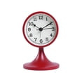thumbnail image 1 of Reloj despertador vintage silencioso de metal rojo con soporte desmontable, reloj despertador matutino analógico rojo retro, reloj de mesita de noche antiguo sin tictac para dormitorio de oficina, 1 of 5