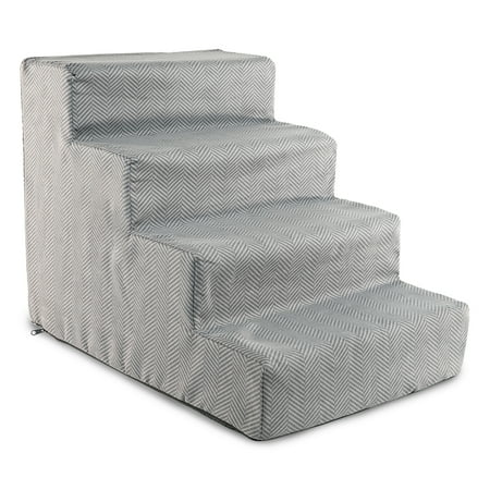 UPC: 0729016202436 | Precious Tails Herringbone High Density Foam 4-Step Pet Stairs for Dog/Cat