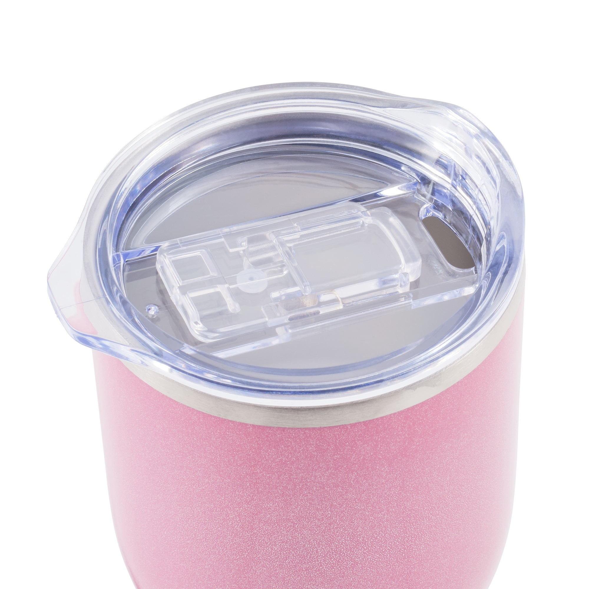 Thyme & Table 13 oz Stainless Steel Wine Tumbler with Lid, Pink