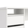 thumbnail image 3 of Tvilum Wes Writing Desk with 3 Storage Drawers and Open Shelf for Adults, White, 3 of 13