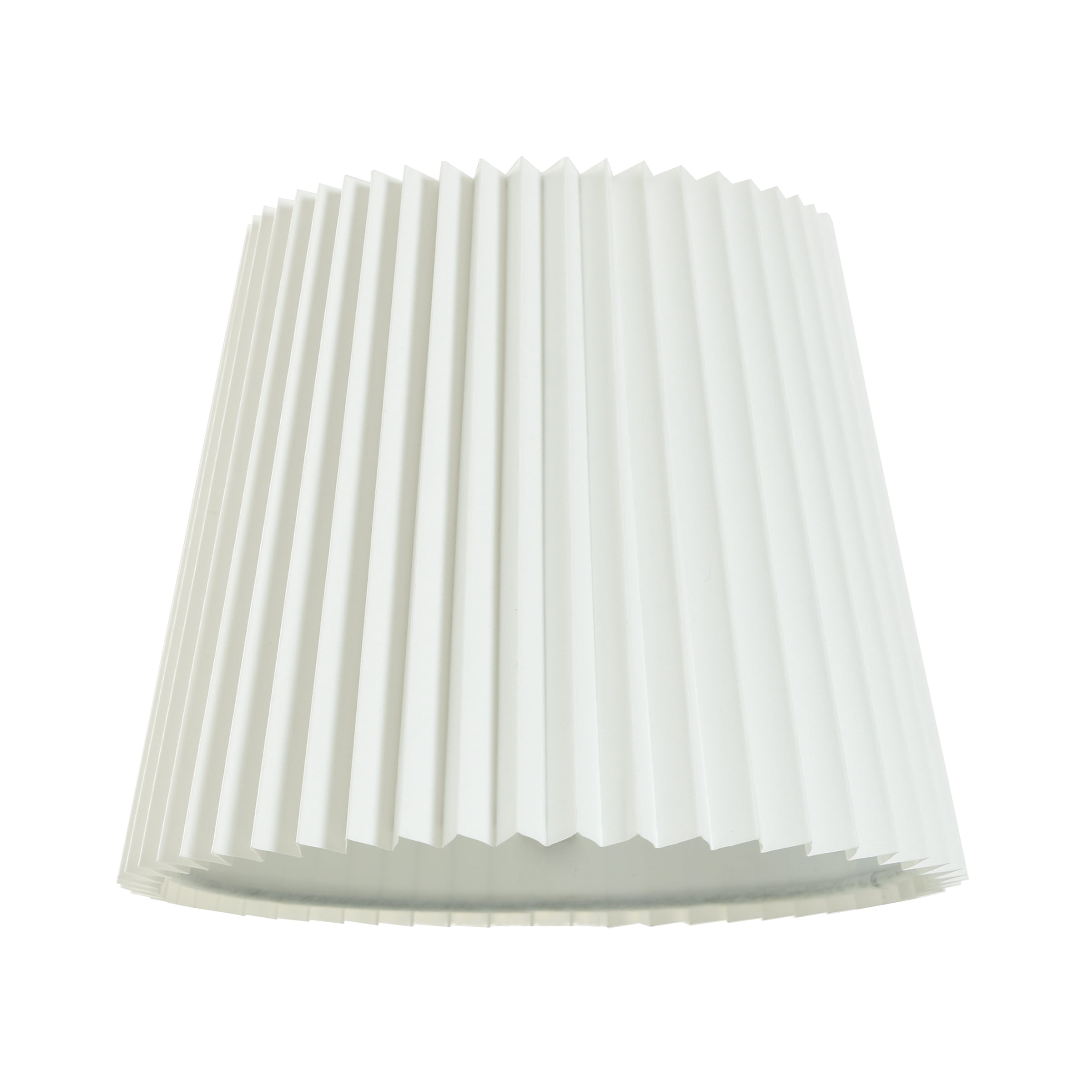 Better Homes & Gardens Knife Pleat Accent White Fabric Lamp Shade, 10"L x 10"W x 8"H