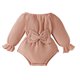 thumbnail image 1 of Gibobby Mameluco niña para niñas pequeñas, monos con de manga larga de Color sólido para recién nacidos, ropa para niños pequeños(Rojo, 0-3 Meses), 1 of 5