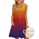 thumbnail image 2 of Girls Summer Sundress Sleeveless Gradient Dress Summer Casual A-Line Sundress with Pockets Sizes 4-12 ,Sie:140, 2 of 8