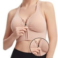 thumbnail image 5 of Jsaierl Women's Sports Bras No Wire Yoga Gym T-shirt Bra Cotton Padded Bralettes Running High Support Sports Bras Zipper Front Closure, 5 of 7