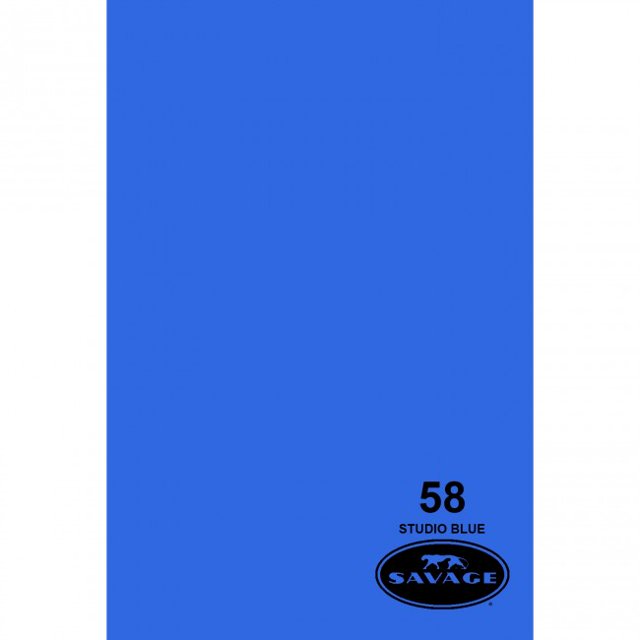 58-12 Ciclorama Fondo De Papel Savage Studio Blue - Chroma Blue 2.72m X 11m SAVAGE Savage Studio Blue 58 Chromablue.