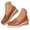 Brown, variant on Women's Leather Wedge Loafers Wide Width Solid Color Comfortable Platform Slip on Business Walking Shoes Green Size 9.5