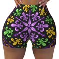 thumbnail image 2 of Fotbe Mardi Gras5 Shorts Sin Costuras – Shorts Deportivos de Cintura Alta para Mujer, Elásticos para Gimnasio, Yoga, Running o Ciclismo-XX-Large, 2 of 8