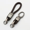 thumbnail image 5 of Farfi Car Key Chain Hand-woven Faux Leather Braided Rope Snap Hook Alloy Men Women Waist Key Holder Ring for Daily (Type G), 5 of 13