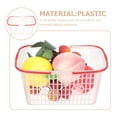 thumbnail image 4 of OUNONA Portable Plastic Fruit Basket with Strong Bearing Capacity for Storage Transparent Color Safe and Smooth Edges 5 Pieces, 4 of 6