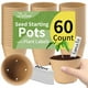thumbnail image 1 of Macetas de turba Dalzom de 4 pulgadas y 60 unidades con etiquetas para plantas biodegradables, 1 of 7
