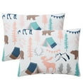 thumbnail image 5 of PAWZ by Bearpaw Kids' Huntington 4-Piece White Campground Comforter Set, Full, 5 of 8