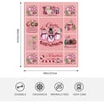 thumbnail image 3 of Pink Christmas Throw Blanket, Gnome Blanket Fluffy Flannel Fleece Blanket for Women, Super Soft Fuzzy Blanket Fall Winter Blankets for Couch Bed Pink Christmas Decorations 50"x60", 3 of 6