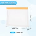 thumbnail image 2 of Uxcell 11"x2"x10.6" Reusable Freezer Bag, 3 Pcs Leakproof Zip Food Storage Stand Up Bags Fridge Snack Vegetable Fruit Ice Container for Long-Lasting Freshness, Orange, 2 of 7