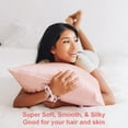 thumbnail image 3 of King-size 22 Momme Mulberry Silk Pillowcase, Zipper Closure, Lotus, 3 of 6