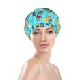 thumbnail image 2 of Cartoon Monster Truck Shower Cap, Double Layers Shower Cap Rreusable Waterproof, Elastic Bathing Hair Hat for Women, Washable Hair Cap for All Hair Lengths, 2 of 5