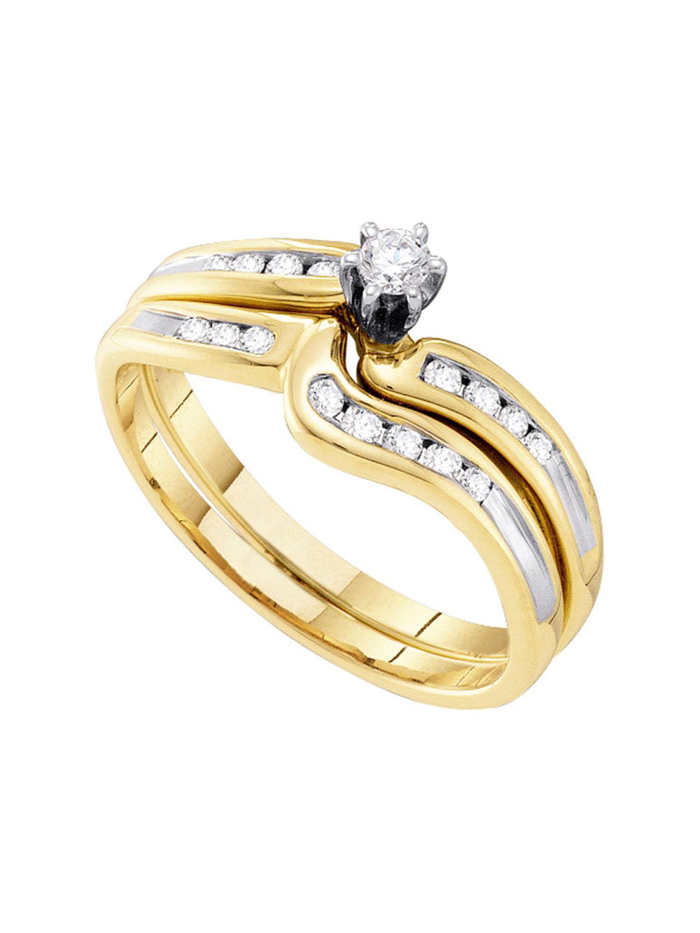 10k Yellow Gold Ladies Invisible Princess Diamond Engagement Wedding Ring 0.90ct