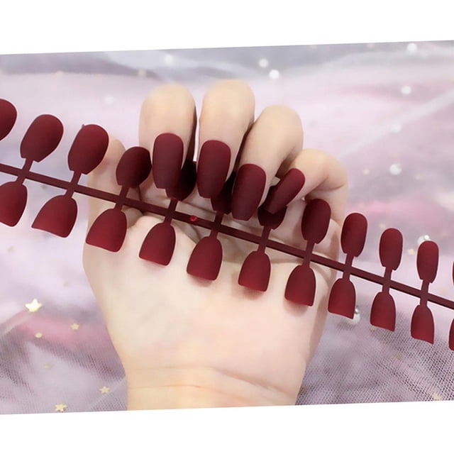 Consejos de uñas mate naturales Yuyangstore Nail Luz roja