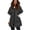 Dark Gray, variant on Aboser Womens Short Sleeve Puffer Vest Winter Midweight Long Jackets Zip Up Sleeveless Hooded Coat Warm Padded Quilted Jacket Outerwear with Pockets