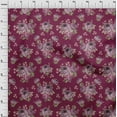 thumbnail image 4 of oneOone Cotton Jersey Maroon Fabric Florals Fabric For Sewing Printed Craft Fabric By The Yard 58 Inch Wide, 4 of 6