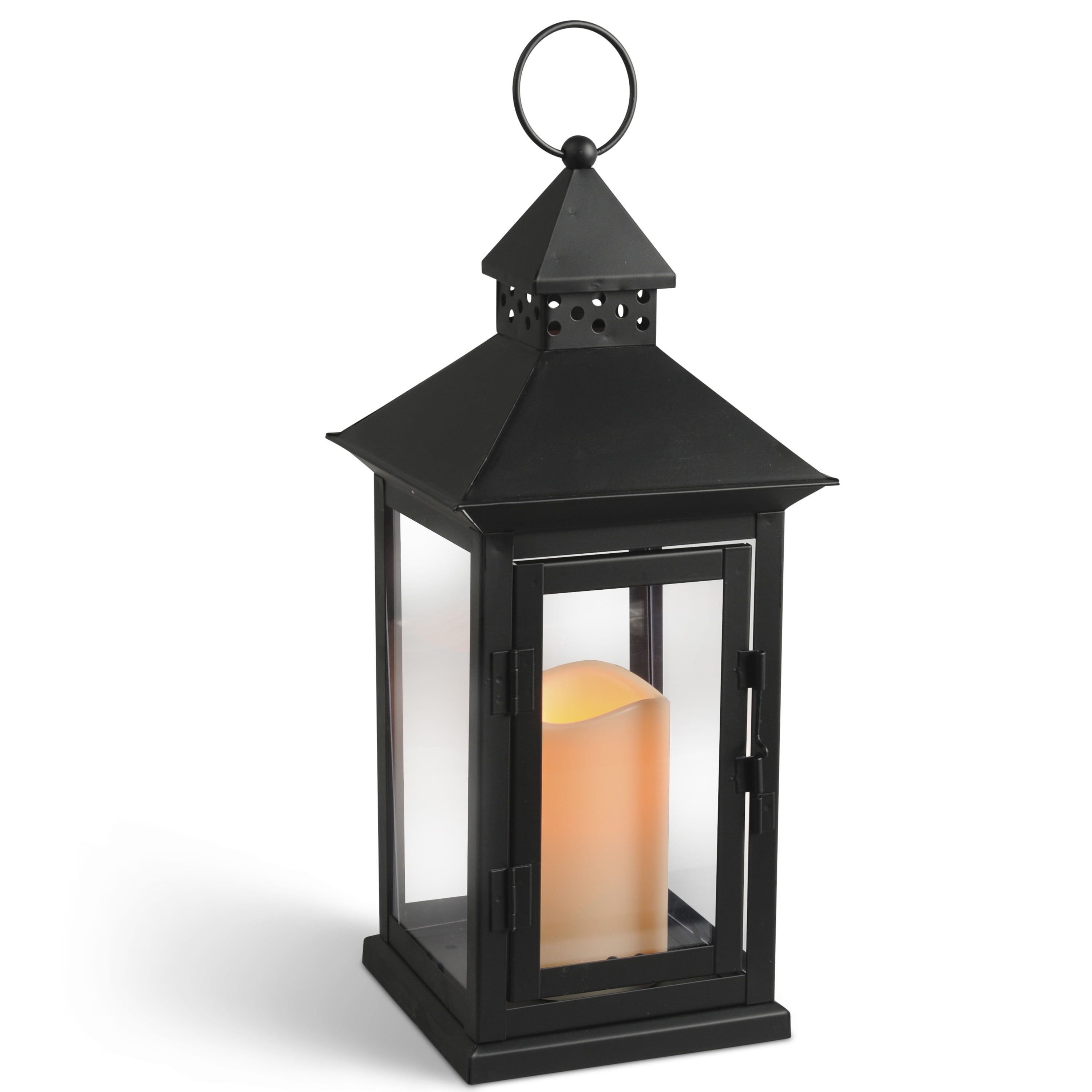 £5.99 F/POST AZUMA INDOOR/OUTDOOR LANTERN WITH 2 REMOVABLE TORCHES TO CLEAR! 