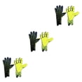 thumbnail image 4 of Wosthever Guantes de portero de fútbol para niños, tamaño grueso, antideslizante, protección sin dedos, verde fluorescente, para niños Type1 NO1, 4 of 6