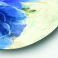 thumbnail image 3 of Designart 'fleur d'Anémone Peinte à la Main Bleue' Art Mural Rond en Métal Style Ferme - Disque de 36, 3 of 5