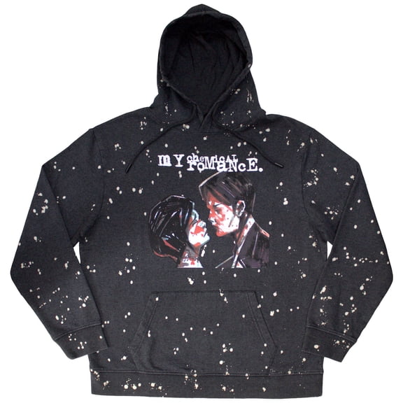 My Chemical Romance Unisex Dip Dye Pullover Hoodie Sweatshirt Three Cheers (Black) (Wash Collection)