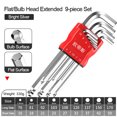 thumbnail image 1 of 9PCS Hex Set Spanner Alloy Steel Double-End Screwdriver Allen Key Hexagon Flat Ball Torx Star Head Wrench Hand Tools 9PCS A, 1 of 6