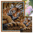 thumbnail image 1 of Hilo Algodón Ecológico Bordado Punto Cruz Con Tigre para Bebé 11CT 27x37cm, 1 of 9