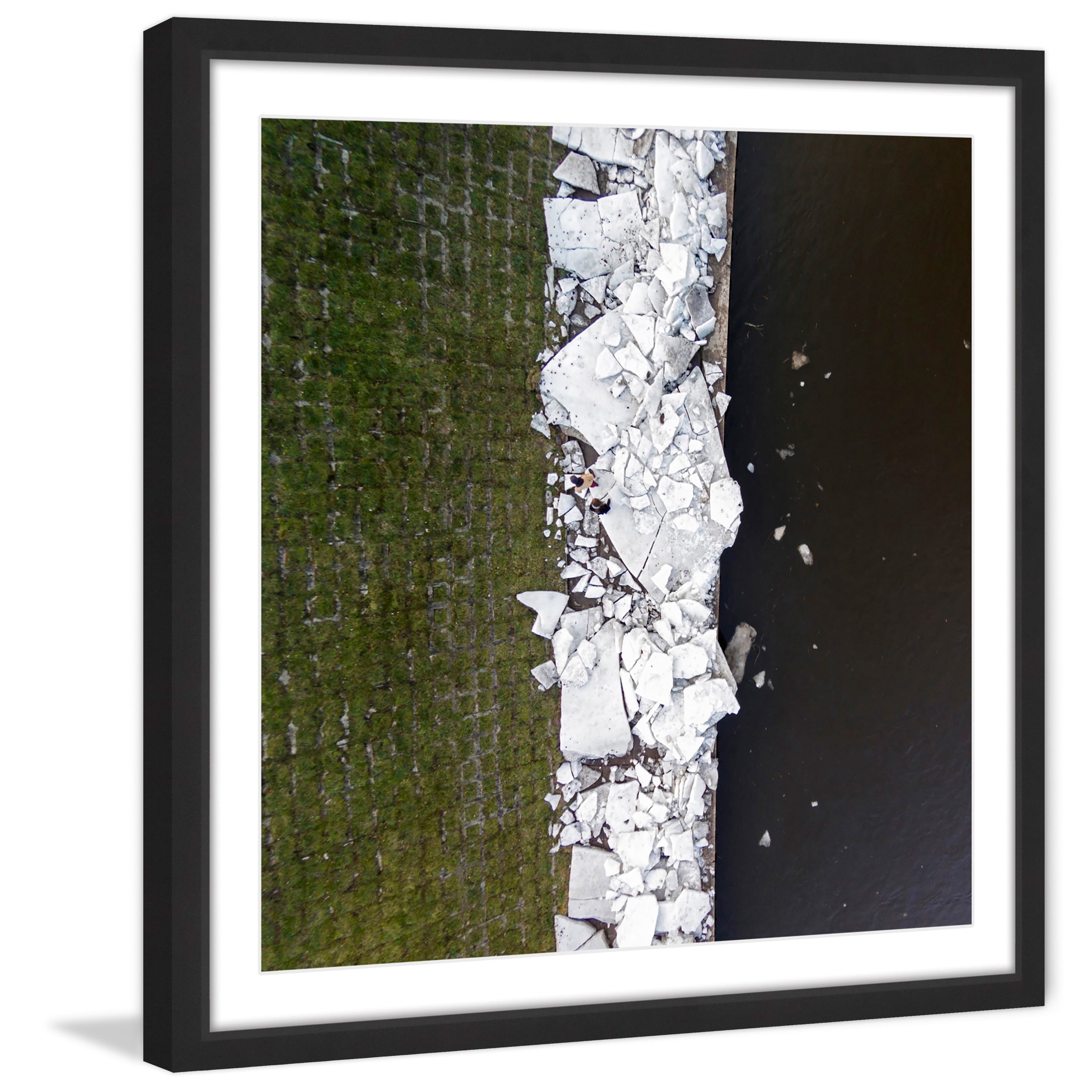 Marmont Hill "Chunky White Rocks" By Karolis Janulis Framed Painting Art Print, 18.0" x 1.5"