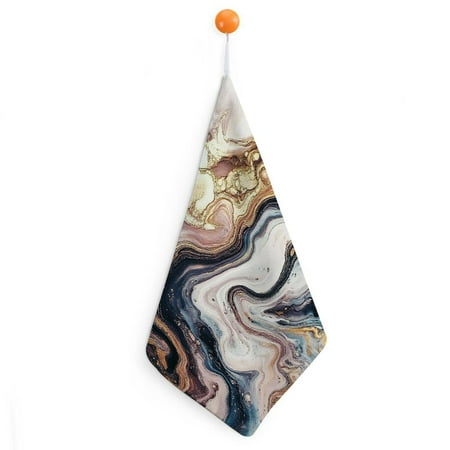 

Autua Marbling Brush Strokes Reusable Hand Towels - Set of 2 Ultra-Fine Fiber Quick Dry for Kitchen & Home Decor 4pcs