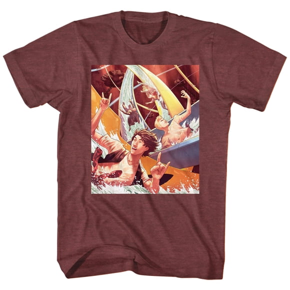 Bill And Ted T-Shirt pour Adulte Film Drôle Comédie Bill & Ted Glissoire d'Eau Tee
