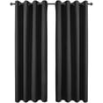 thumbnail image 6 of Pro Space Blackout Curtains Grommet Thermal Insulated Curtains Room Darkening Curtains Soundproof Curtains for Bedroom Privacy Window Panels for Living Room, 1 Panels, 52x95inch, Black, 6 of 6