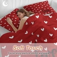 thumbnail image 5 of Saint Valentine's Day Bedding 3 Piece Duvet Cover Set Twin Size, Red Love Heart Romantic Soft Microfiber Comforter Cover with Zipper Closure & Pillowcases, Wrinkle & FadeResistant Quilt Cover, 5 of 9