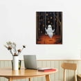 thumbnail image 2 of Nawypu Ghost on a Swing Wall Art Cute Ghost Pictures Spooky Vintage Ghost Wall Art Vintage Dark Academia Prints Forest Ghost Ghost Poster Gothic Painting Living Room, 2 of 4