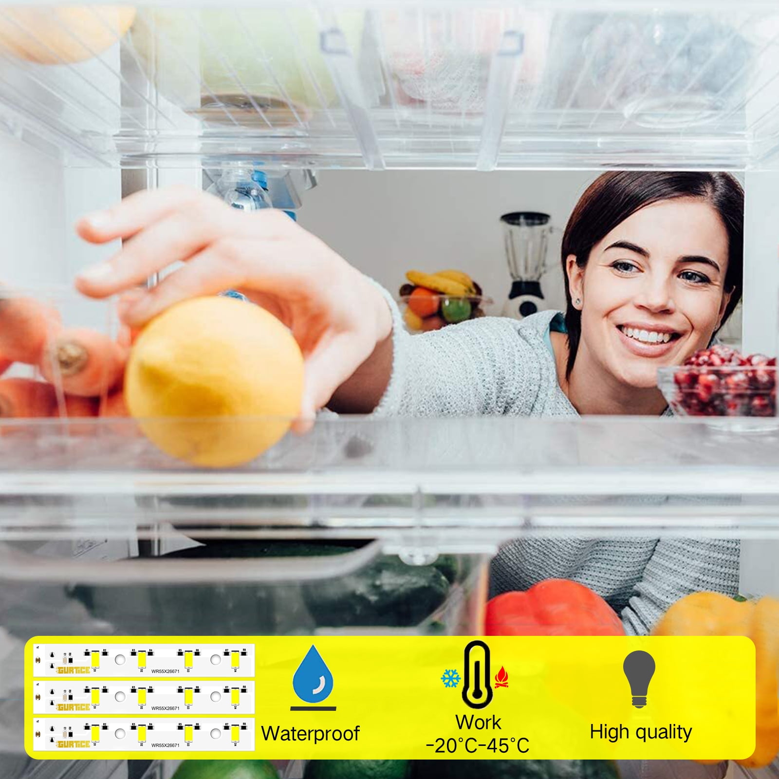 New Upgraded 4 Pack WR55X26671 PS11767930 AP6035586 Led Light Board Compatible for GE Refrigerator Replace 4468532 EAP11767930 LED3344588