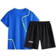 thumbnail image 1 of Odeerbi 3-14 Años Niños Trajes de Verano de Atletismo de Secado Rápido Deportes Correr Tops Pantalones Cortos Conjunto de Manga Corta Cuello Redondo Pantalones Cortos Traje, 1 of 6