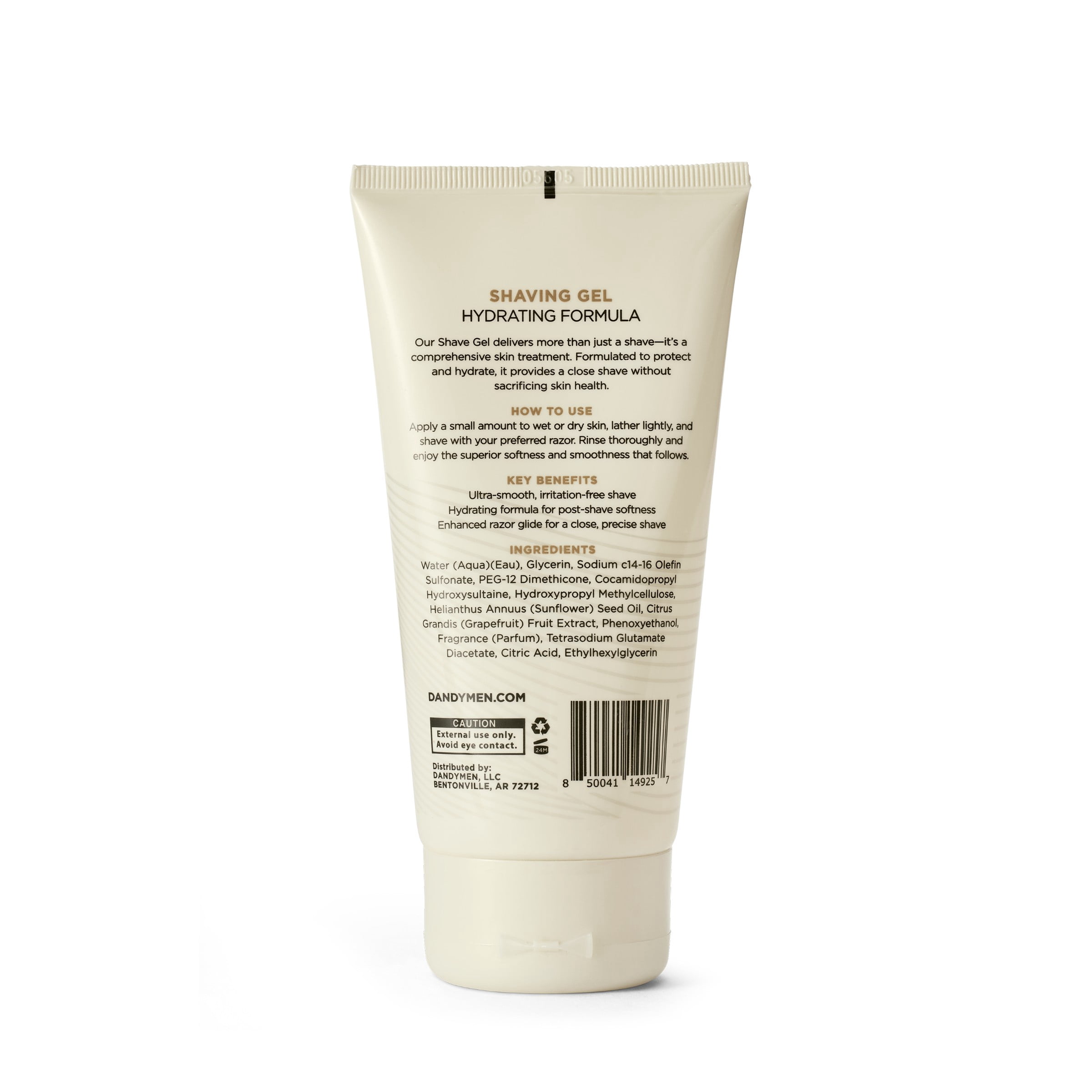 DANDYMEN COLLECTION Clean Line Clear Formula Shave Gel 5 oz Tobacco Vanilla