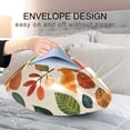 thumbnail image 4 of Yayeee Pillowcase Standard Size Set of 2 Satin Wrinkle Resistant Pillow Case, Beige Retro Leaves, 4 of 7